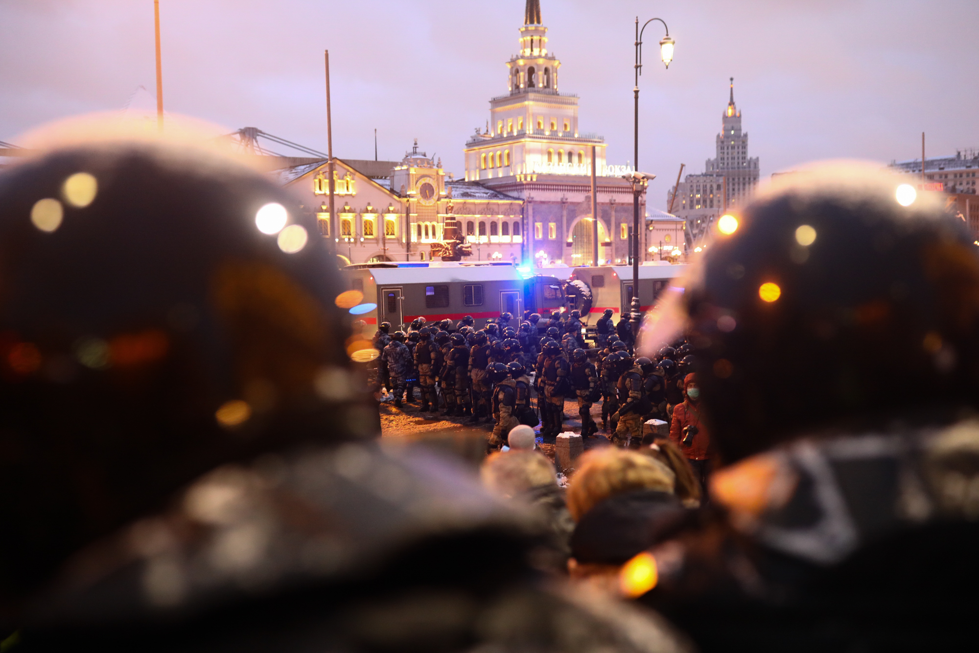 Площадь трех вокзалов, Москва, 31 января 2021 года / Фото: Давид Френкель, «Медиазона»